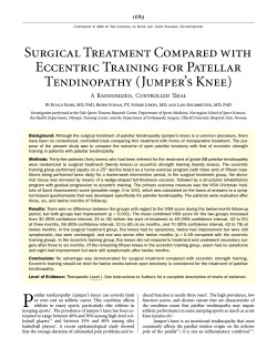Surgical Treatment Compared with Eccentric Training for Patellar Tendinopathy (Jumper’s Knee) 1689