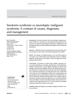 Serotonin syndrome vs neuroleptic malignant syndrome: A contrast of causes, diagnoses,