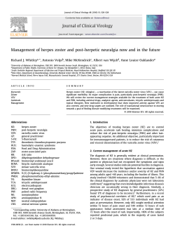 Journal of Clinical Virology Richard J. Whitley *, Antonio Volpi