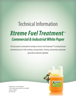 Xtreme Fuel Treatment Technical Information Commercial &amp; Industrial White Paper