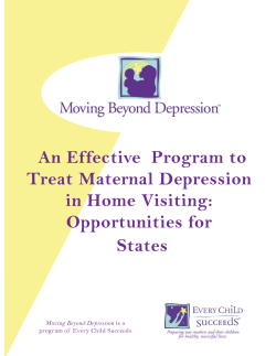 An Effective  Program to Treat Maternal Depression in Home Visiting: Opportunities for