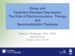 Stress and Treatment Resistant Depression: The Role of Electroconvulsive  Therapy and