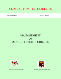 CLINICAL PRACTICE GUIDELIES MANAGEMENT OF
