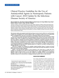 Clinical Practice Guideline for the Use of