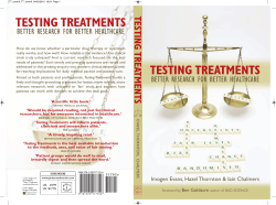 TESTING TREATMENTS T E ST