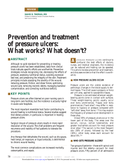 Prevention and treatment of pressure ulcers: What works? What doesn’t? A