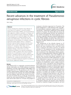Recent advances in the treatment of Pseudomonas Open Access
