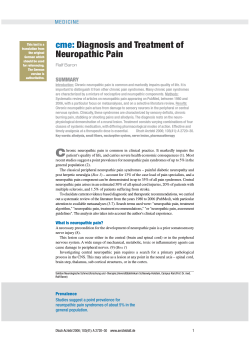 cme: Diagnosis and Treatment of Neuropathic Pain