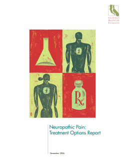 Neuropathic Pain: Treatment Options Report November 2006