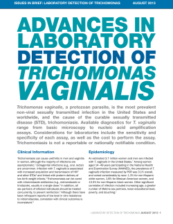 Trichomonas vaginalis non-viral sexually transmitted infection in the United States and
