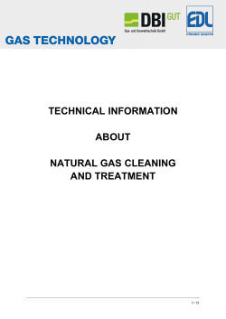 TECHNICAL INFORMATION  ABOUT NATURAL GAS CLEANING