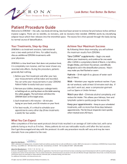 Patient Procedure Guide Look Better. Feel Better. Be Better.