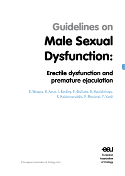 Male Sexual Dysfunction: Guidelines on Erectile dysfunction and