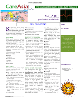 S V-CARE SUN POISONING your healthcare bulletin