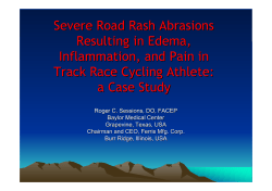 Severe Road Rash Abrasions Resulting in Edema, Inflammation, and Pain in