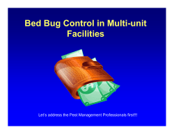 Bed Bug Control in Multi-unit Facilities
