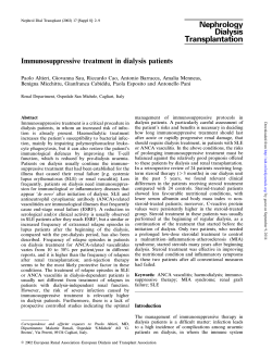 Immunosuppressive treatment in dialysis patients