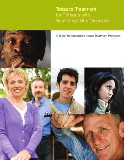 Tobacco Treatment for Persons with Substance Use Disorders