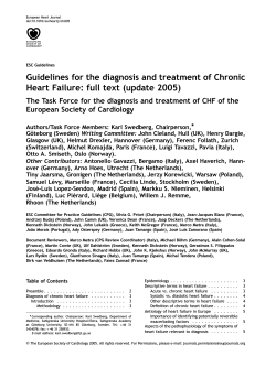 Guidelines for the diagnosis and treatment of Chronic