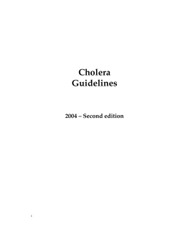 Cholera Guidelines 2004 – Second edition 1