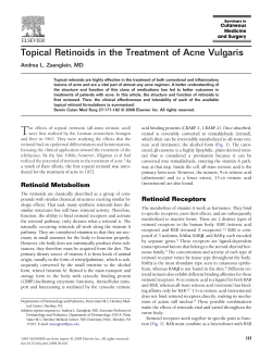 Topical Retinoids in the Treatment of Acne Vulgaris