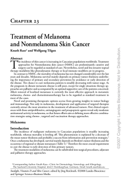 T Treatment of Melanoma and Nonmelanoma Skin Cancer Chapter 23