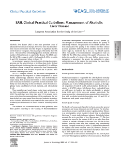 EASL Clinical Practical Guidelines: Management of Alcoholic Liver Disease ⇑
