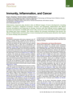 Review Immunity, Inflammation, and Cancer Leading Edge Sergei I. Grivennikov,
