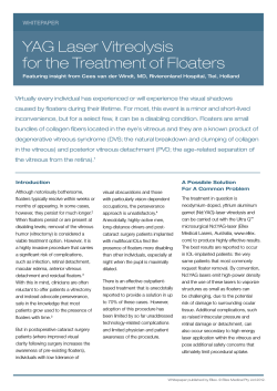 YAG Laser Vitreolysis for the Treatment of Floaters