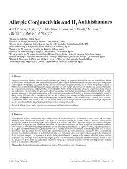 Antihistamines Allergic Conjunctivitis and H A del Cuvillo, J Sastre,