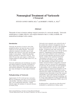 Nonsurgical Treatment of Varicocele A Monograph Abstract