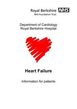 Heart Failure Department of Cardiology Royal Berkshire Hospital