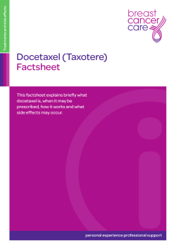 Docetaxel (Taxotere) Factsheet