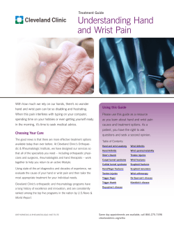 Understanding Hand and Wrist Pain Treatment Guide Using this Guide