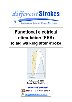 Functional electrical stimulation (FES)  to aid walking after stroke