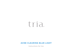 ACNE CLEARING BLUE LIGHT Instructions for Use
