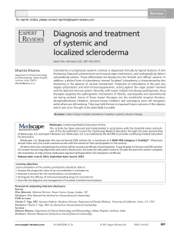 Diagnosis and treatment of systemic and localized scleroderma CME