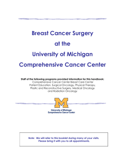 Breast Cancer Surgery at the University of Michigan Comprehensive Cancer Center