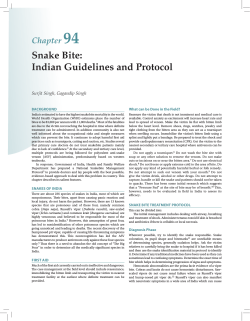 94 Snake Bite: Indian Guidelines and Protocol Chapter