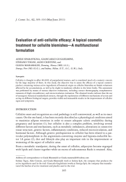 Evaluation of anti-cellulite effi cacy: A topical cosmetic