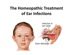 The Homeopathic Treatment of Ear Infections