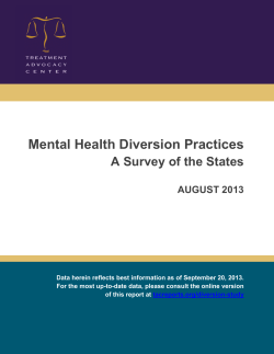 Mental Health Diversion Practices A Survey of the States  AUGUST 2013