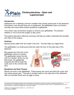 Cholecystectomy - Open and Laparoscopic