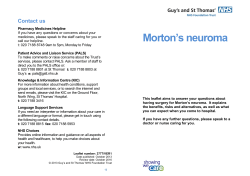 Morton’s neuroma Contact us