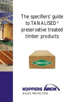 The specifiers’ guide to TANALISED preservative treated timber products