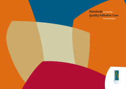 Standards Quality Palliative Care for Providing