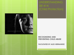 UNDERSTANDING SB1414 (Child Protection)