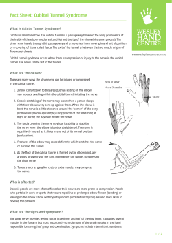Fact Sheet: Cubital Tunnel Syndrome What is Cubital Tunnel Syndrome?