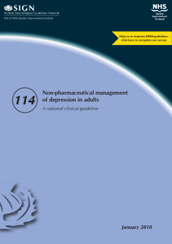 114 SIGN Non-pharmaceutical management of depression in adults