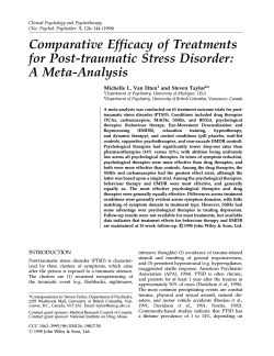 Comparative Efficacy of Treatments for Post-traumatic Stress Disorder: A Meta-Analysis